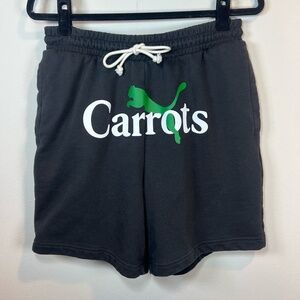 PUMA x Carrots Mens 7" Sweat Shorts Black Casual Athletic Streetwear Size Medium